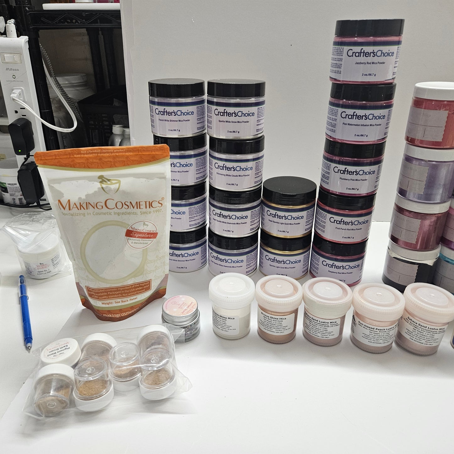 HUGE LOT OF MICA POWDER