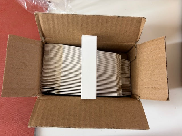 40 white lipstick/balm/gloss boxes - white gloss