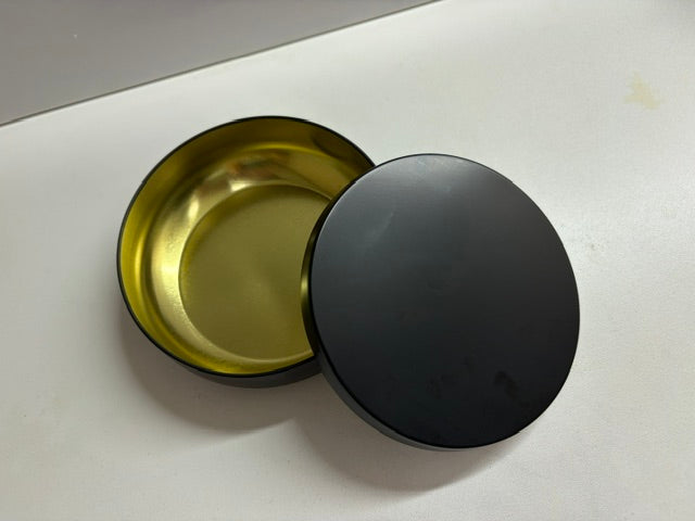 11 Black Matte large candle tins with lids - 10 oz (ct1)