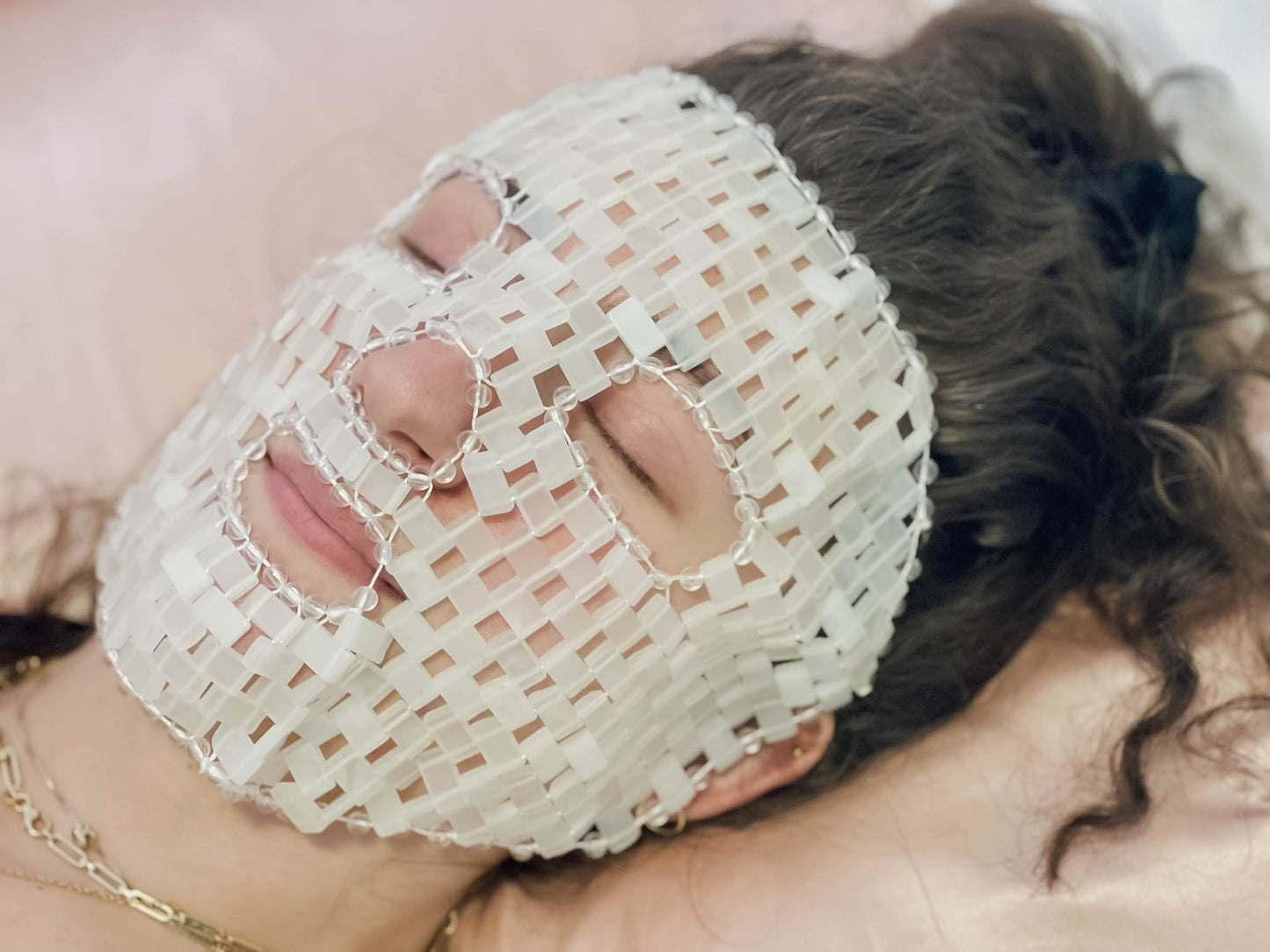 LOT OF 4 JADE STONE Full Face Mask