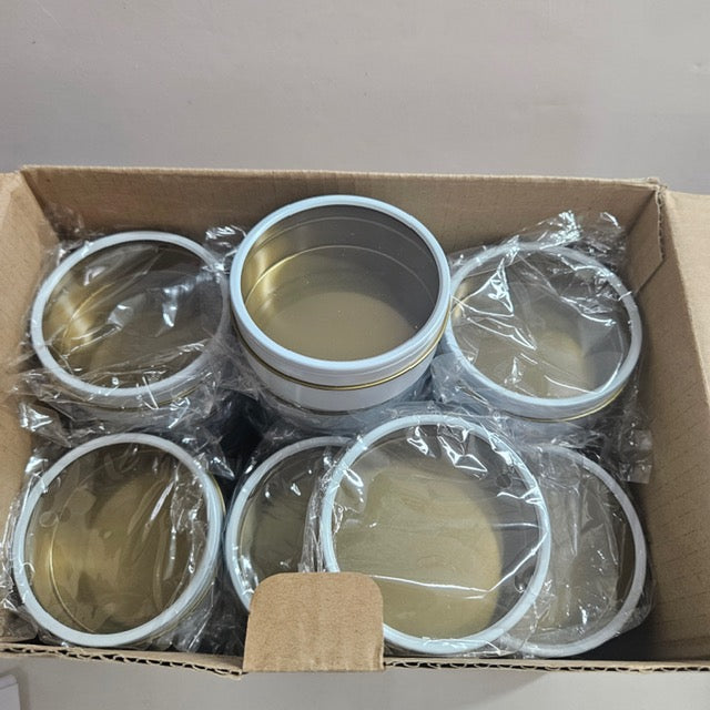 White Window Candle Tins (35) - 4oz