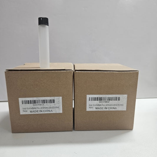 Frosted glass sample bottles- 10ml -box of 25