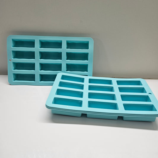 LONG BAR SOAP, SHAMPOO BAR MOLD 12 BARS - LOT OF 4 MOLDS
