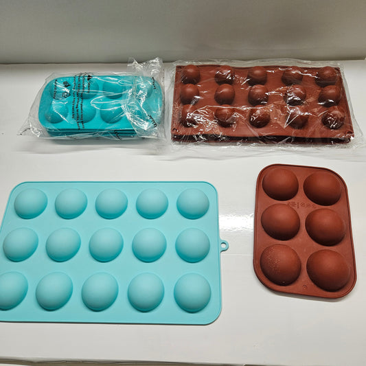 SPHERE MOLDS- SOAP, CANDLE - LOT OF 9