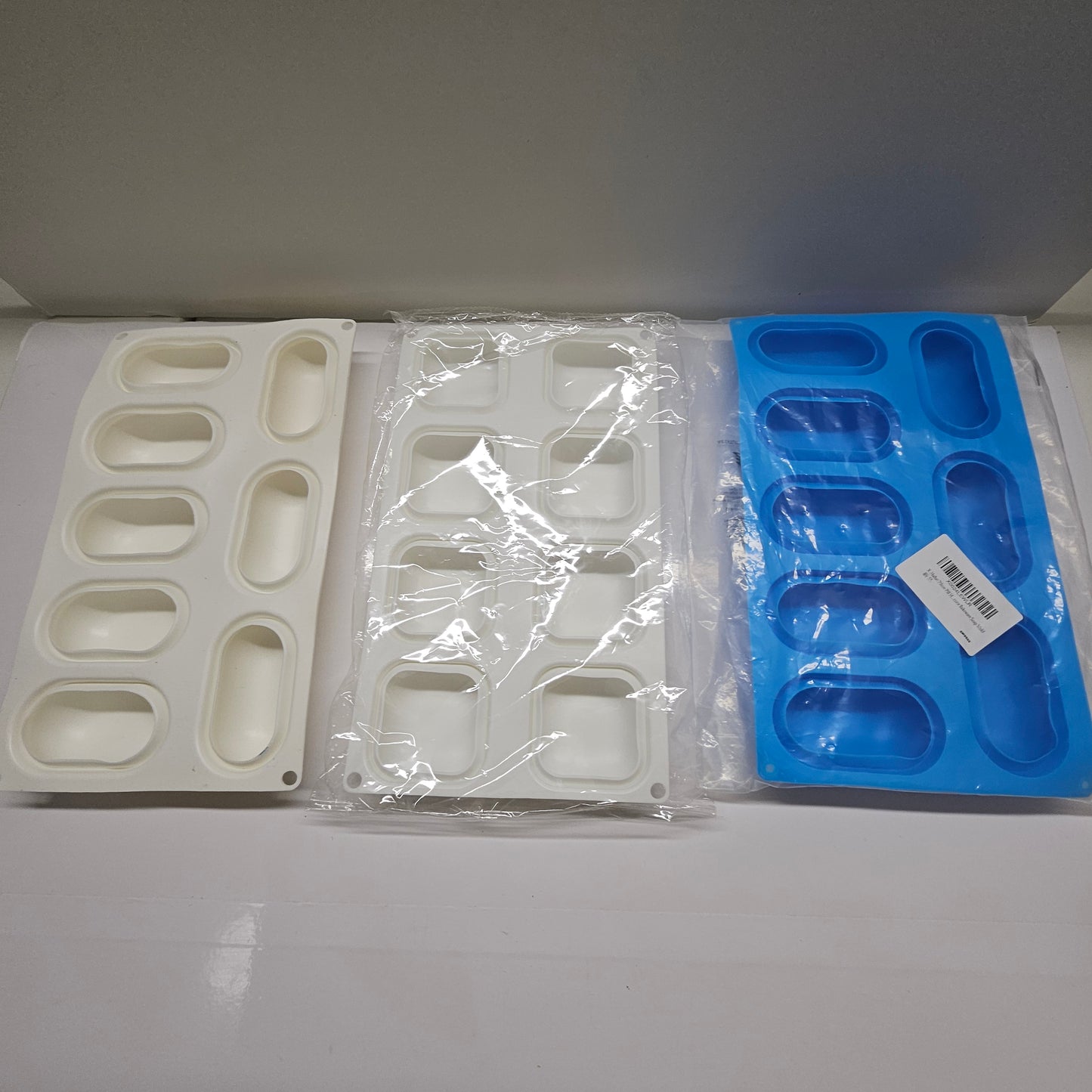 LARGE PILLOW SOAP OR CANDLE MOLDS - LOT OF 3