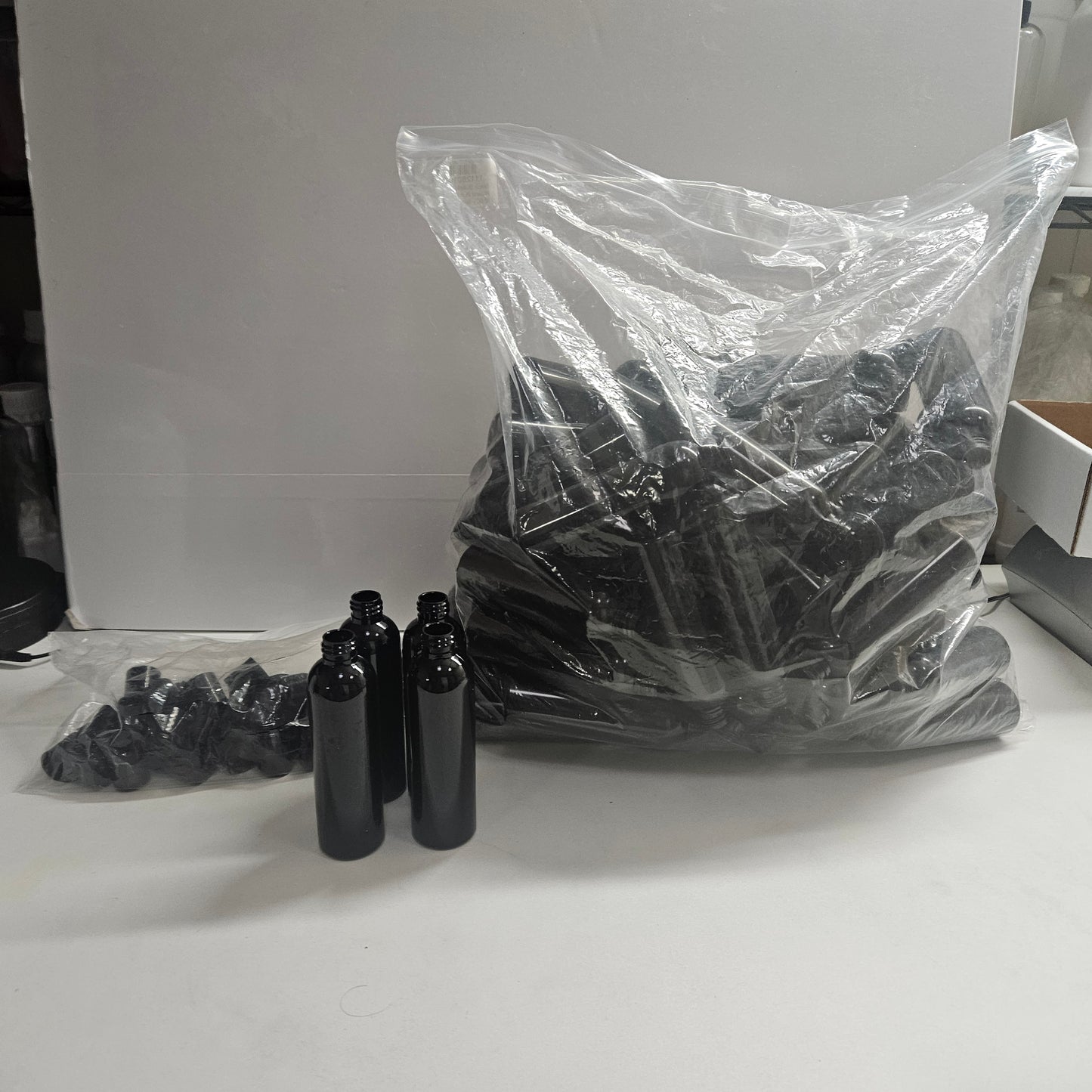 78- 4oz Black Black Bullet bottles