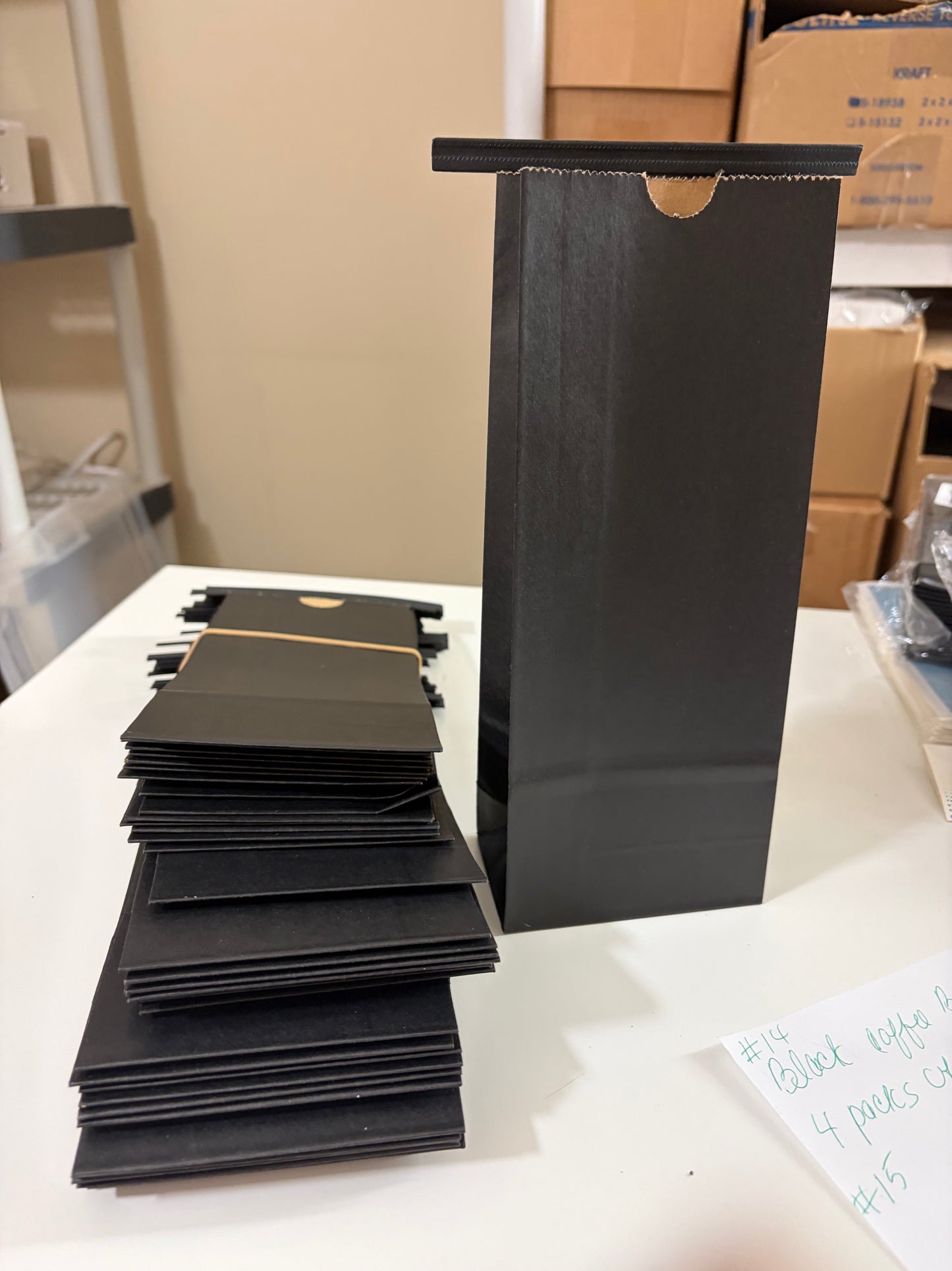 44  Black sealable craft bags- large- (sku 00015)