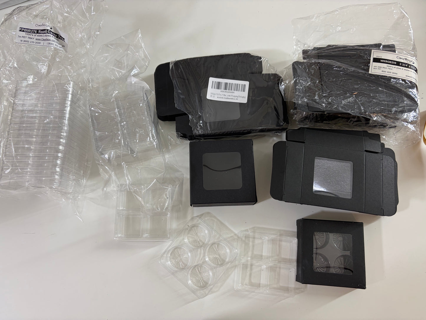 Wax Melt Boxes with Trays - hold 4 wax melts (sku000022)