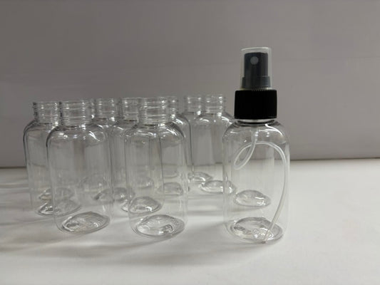 100 Clear 4oz Bottles with Sprayers (b3)