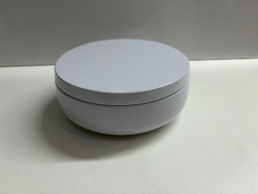 11 White Gloss large candle tins with lids - 10 oz (ct2)