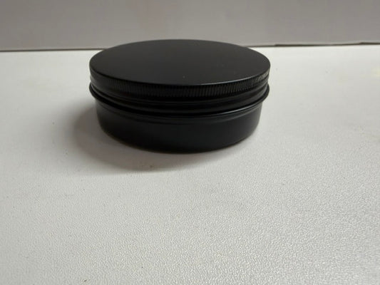 20 black round tins with screw lids - 4 oz (ct6)