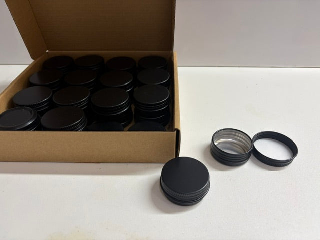 32 Black lip balm tins - 15ml- (n2)