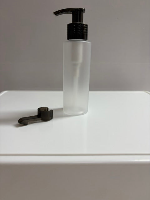 50 Frosted plastic lotion bottles- 4oz with pump and security pump lock