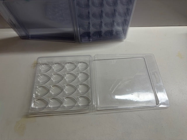 Heart Shape 16 cavity Wax Melt Clamshells - lot of 11