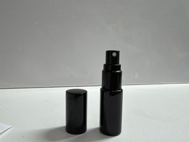 Black Gloss 5ml refillable Perfume  Mini purse size Atomizer- Pack of 24